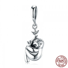 New Collection 925 Sterling Silver Animal Love Cute Sloth Pendant Charm fit Charm Bracelets Silver Jewelry Making SCC866 CHARM-0929