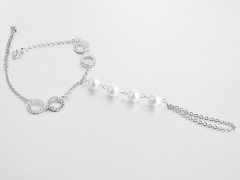 Pulseras de acero quirurgico por mayor perla elegante BS-1280A