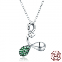 Summer Collection 100% 925 Sterling Silver Buds of Spring Leaves Pendant Necklaces Women Silver Necklace Jewelry SCN239 NECK-0184