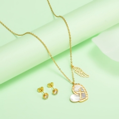 nuevo conjunto de joyas de oro para mujer de acero inoxidable  XXXS-0369