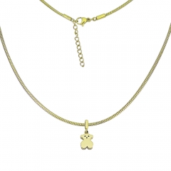 collar de eslabones cubanos de oro de mujer de acero inoxidable  PSS163