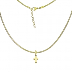 collar de eslabones cubanos de oro de mujer de acero inoxidable  PSS158