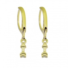 ganchos de pendientes de oro de moda de acero inoxidable  PE070