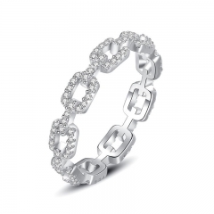 Anillos de diamantes de joyería de plata esterlina 925 para mujer JZ1354