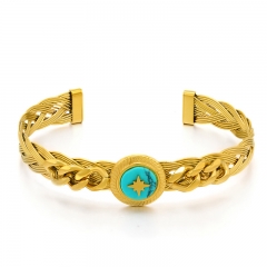 Mujeres de joyas de brazaletes de oro de acero inoxidable de moda ZC-0652