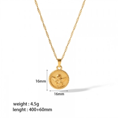 Joyas chapadas en oro Collar en Acero Quirúrgico NS-1486