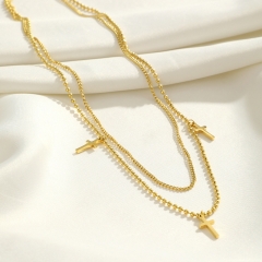 Joyas chapadas en oro Collar en Acero Quirúrgico NS-1409