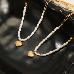 Joyas chapadas en oro Collar en Acero Quirúrgico NS-1457