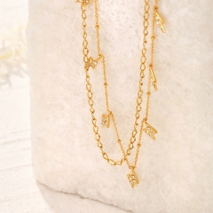 Joyas chapadas en oro Collar en Acero Quirúrgico NS-1405