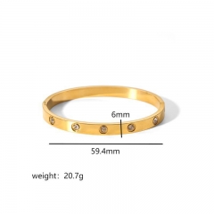 Mujeres de joyas de brazaletes de oro de acero inoxidable de moda ZC-0676