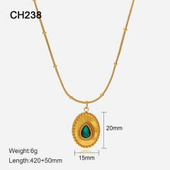 Joyas chapadas en oro Collar en Acero Quirúrgico NS-1379B