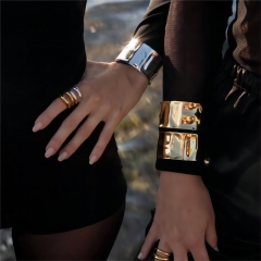 Mujeres de joyas de brazaletes de oro de acero inoxidable de moda ZC-0656