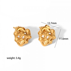 moda Pendientes Joyas de acero inoxidable chapadas en oro ES-2436