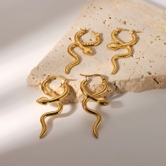 moda Pendientes Joyas de acero inoxidable chapadas en oro ES-2452