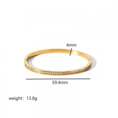 Mujeres de joyas de brazaletes de oro de acero inoxidable de moda ZC-0672