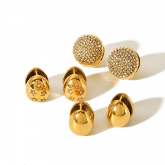 Pendientes de la gota de oro de acero inoxidable de las mujeres de la joyería ES-2827
