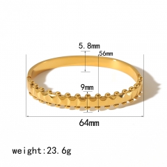 Mujeres de joyas de brazaletes de oro de acero inoxidable de moda ZC-0694