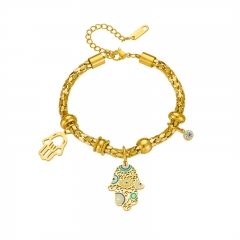 pulsera de acero inoxidable de oro joyería de mujer  BS-2604