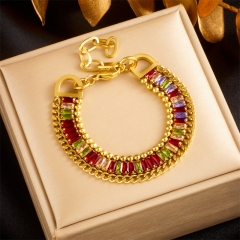 pulsera de acero inoxidable de oro joyería de mujer  BS-2591