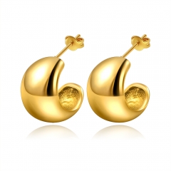 Pendientes de moda de alta calidad chapados en oro de acero inoxidable para mujer  ES-3064G
